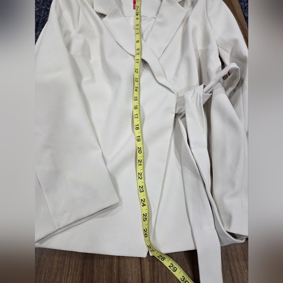 Spanx Opacity Crepe Wrap Blazer In Parchment Womens Size XL - Picture 6 of 12